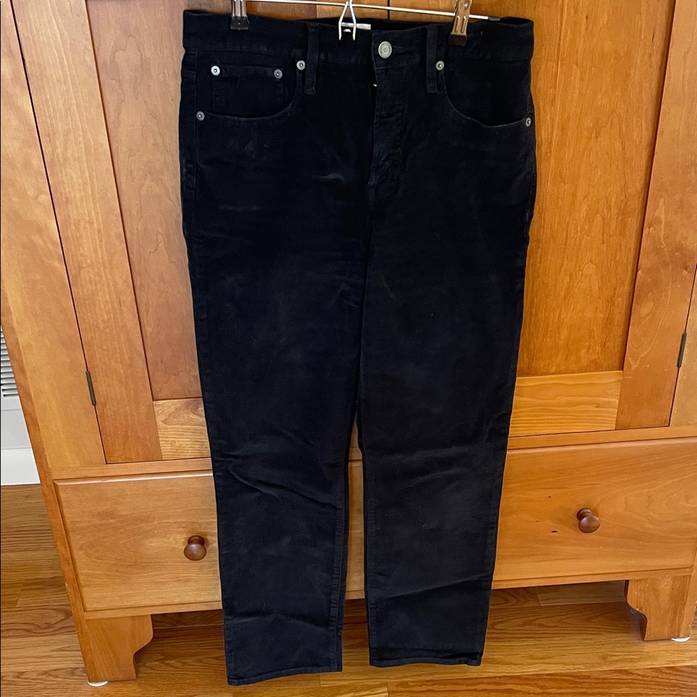 J. Crew Black Ankle Corduroy Pants